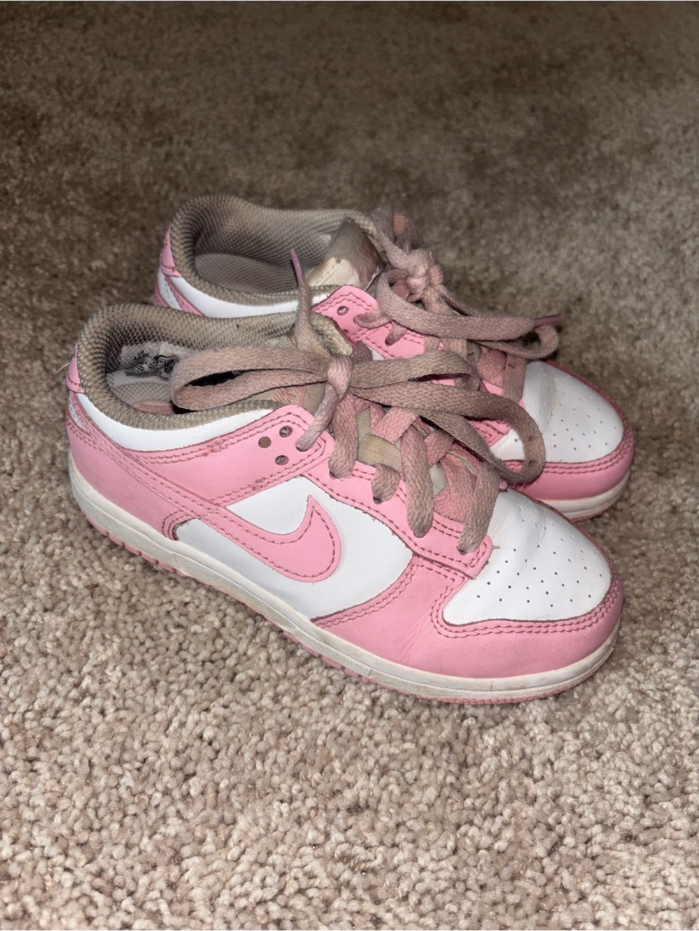 Preschool Nike Dunk Low Pink & White Sneakers